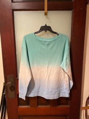 Splendid Ombre Mint to Sky Blue Crewneck Sweatshirt